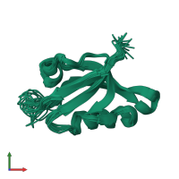 PDB entry 1z86 coloured by chain, ensemble of 20 models, front view.