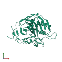 PDB entry 1z97 coloured by chain, front view.