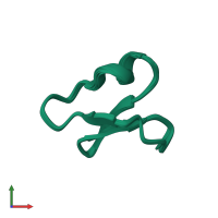 PDB entry 1za8 coloured by chain, ensemble of 20 models, front view.