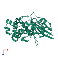 Tyrosine-protein phosphatase non-receptor type 7 in PDB entry 1zc0, assembly 1, top view.