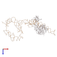 PDB entry 1zc8 coloured by chain, top view.