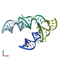 PDB entry 1zci coloured by chain, front view.