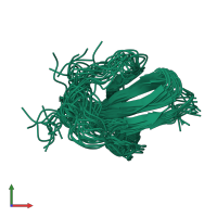 PDB entry 1zfl coloured by chain, ensemble of 20 models, front view.