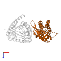 Autoinducer 2 sensor kinase/phosphatase LuxQ in PDB entry 1zhh, assembly 1, top view.