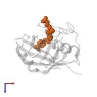 Suc-ALA-GLY-PRO-PHE-pNA in PDB entry 1zkf, assembly 1, top view.