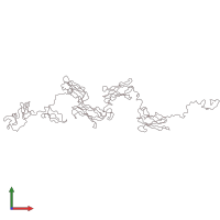 PDB entry 1zlg coloured by chain, front view.