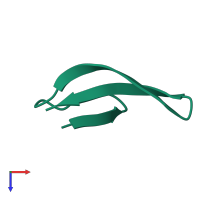 Defensin alpha 4 in PDB entry 1zmm, assembly 1, top view.