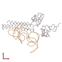 PDB entry 1zn1 coloured by chain, front view.