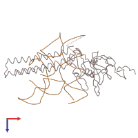 PDB entry 1zn1 coloured by chain, top view.