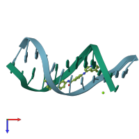 PDB entry 1zph coloured by chain, top view.