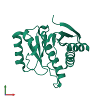 Monomeric assembly 1 of PDB entry 1zr5 coloured by chemically distinct molecules, front view.