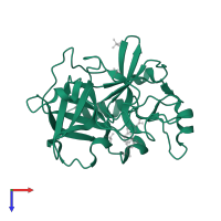 Coagulation factor XIa light chain in PDB entry 1zrk, assembly 1, top view.