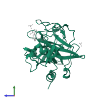 Coagulation factor XIa light chain in PDB entry 1zsk, assembly 1, side view.