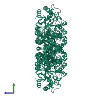 Voltage-gated potassium channel subunit beta-2 in PDB entry 1zsx, assembly 1, side view.