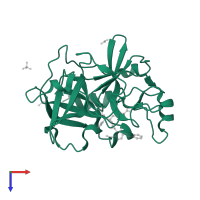Coagulation factor XIa light chain in PDB entry 1ztj, assembly 1, top view.