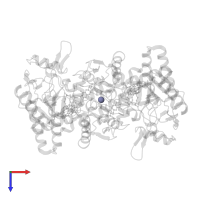ZINC ION in PDB entry 1zvl, assembly 1, top view.