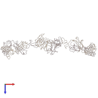 PDB entry 1zvo coloured by chain, top view.