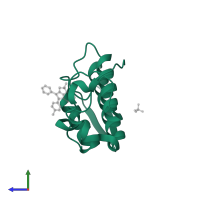 Basic phospholipase A2 VRV-PL-VIIIa in PDB entry 1zyx, assembly 1, side view.