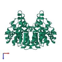 Glutathione S-transferase P in PDB entry 20gs, assembly 1, top view.
