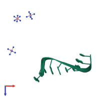 PDB entry 212d coloured by chain, top view.