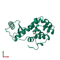 PDB entry 212l coloured by chain, front view.