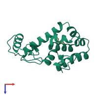PDB entry 215l coloured by chain, top view.