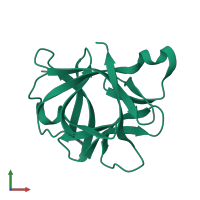 PDB entry 21bi coloured by chain, front view.