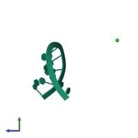 PDB entry 220d coloured by chain, side view.