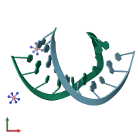 PDB entry 222d coloured by chain, front view.