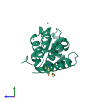 PDB entry 226l coloured by chain, side view.