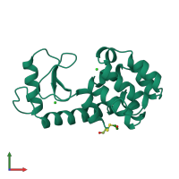 PDB entry 228l coloured by chain, front view.