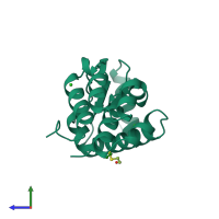 PDB entry 228l coloured by chain, side view.