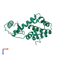 PDB entry 228l coloured by chain, top view.