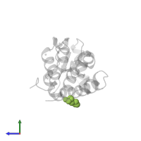 BETA-MERCAPTOETHANOL in PDB entry 228l, assembly 1, side view.