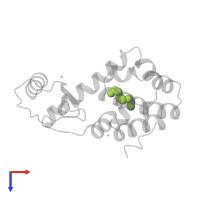 BETA-MERCAPTOETHANOL in PDB entry 228l, assembly 1, top view.
