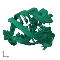 PDB entry 230d coloured by chain, ensemble of 7 models, front view.