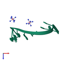 PDB entry 232d coloured by chain, top view.