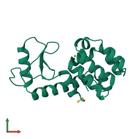 PDB entry 233l coloured by chain, front view.
