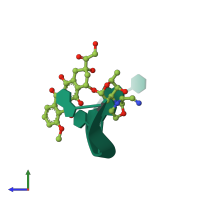 PDB entry 236d coloured by chain, side view.