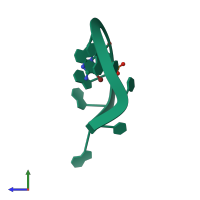 PDB entry 238d coloured by chain, side view.