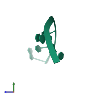 PDB entry 243d coloured by chain, side view.