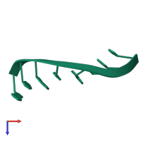 PDB entry 243d coloured by chain, top view.
