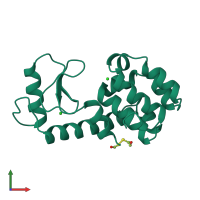 PDB entry 243l coloured by chain, front view.