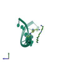 PDB entry 248d coloured by chain, side view.