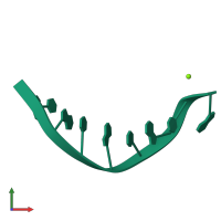 PDB entry 253d coloured by chain, front view.
