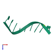 PDB entry 253d coloured by chain, top view.