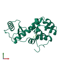 PDB entry 254l coloured by chain, front view.