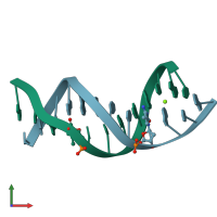 PDB entry 266d coloured by chain, front view.