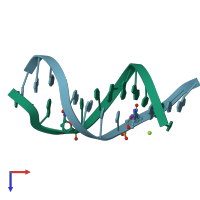 PDB entry 270d coloured by chain, top view.