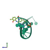 PDB entry 274d coloured by chain, side view.